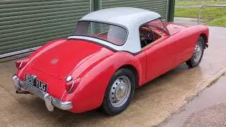 1957 MG MGA Roadster in red, steel wheels, delightful