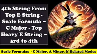 4th String From Top E String   Scale Formula &ndash; C Major   Top Heavy E String &ndash; 3rd to 4th 6