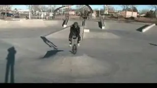 Los Altos skatepark in Albuquerque on a unicycle