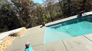 Lake Michigan San Juan fiberglass pool finishing touches