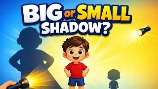 BIG or SMALL Shadow? 👤🔦 Light & Shadow Magic #trendingnow #viral #ai