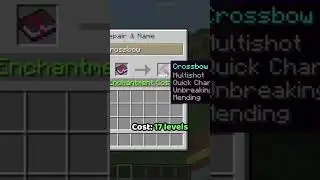 Perfect crossbow enchantments in Minecraft 🏹 #shorts mp4