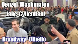 Denzel Washington and Jake Gyllenhaal greet fans outside stage door | Broadway | Othello