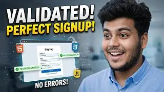 Create a Secure Signup Form with Confirm Password Feature - HTML CSS JS