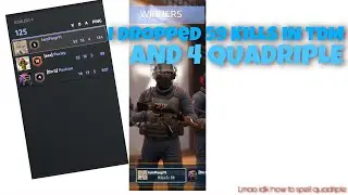 I DROPPED 59 KILLS IN TDM❗️ || I didnt get to record cause low storage