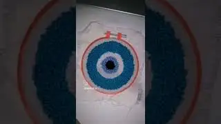 The Evil Eye 🧿 Coaster #punchneedleart #ابرة_النفاش #بانش_نيدل  #punchneedle #punchneedlecraft