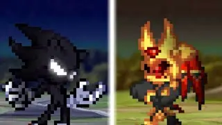New Dark Sonic vs Enejark | Sprite Animation