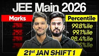 Marks vs Percentile Analysis | 21st Jan S-1 | JEE Main 2026 | JEEfinity | NTA