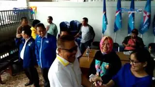 Suasana Prosesi 'Lamaran' Partai Golkar ke Partai Demokrat Sulsel