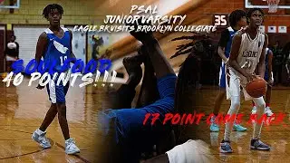 (PSAL) Eagle Academy BK at Brooklyn Collegiate (Full JV Game) - 17-POINT COMEBACK - 40BALL!!