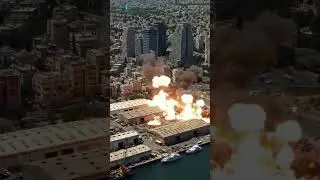 Operation Deterrence: Iranian Strike on Coastal Urban Targets #shorts #fire #explosion