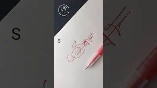 Professional signature of letter 'S' #shorts #signaturestyle #howtosign