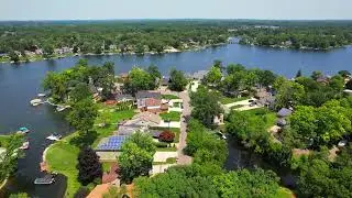 Stunning Wolverine Lake, MI House Aerial Tour 🏡 | Lakeside Luxury
