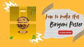 Hyderabadi Biryani Poster Design in Canva | Synvix Studio #biryanilovers  #fooddesign #canvadesign