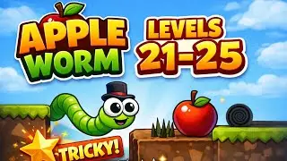 Apple Worm Levels 21&ndash;25 🍎🐛 Tricky Puzzle Solved