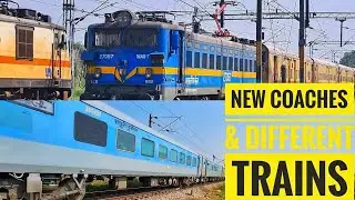 12054 Haridwar Jan Shatabdi new coaches | Clone Special Train | Two crossing in same time
