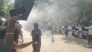 Hosting TVS Racing Bike Stunt Show event at J T College Gadag Dharwad | Kannada Emcee Akshay