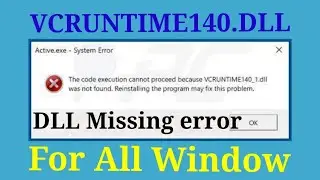 How to fix vcruntime140.dll missing error || How to fix dll missing errors