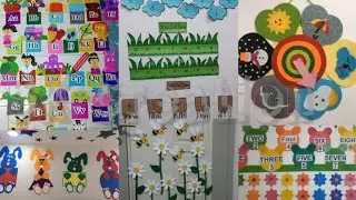 Pre classroom decoration ideas | School wall decoration | Door decoration ideas