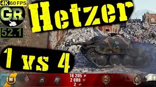 52_World of Tanks Jagdpanzer 38(t) Hetzer WoT Replay - 6 Kills 1.3K DMG(Patch 1.4.0)
