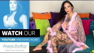 Miss Black Reign : Unbranded faux feather trimmed long sheer robe [PREVIEW]