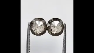 2.06 CT Twin Pair Of Natural Translucent Brownish Perfect Triangular Faceted Cushion Shaped