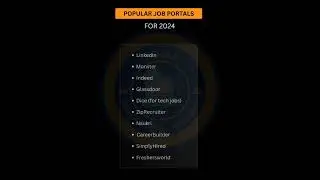TOP JOB PORTALS FOR 2024 #jobportals #top #popular #websites #sites #2024 #linkedin #indeed #naukri