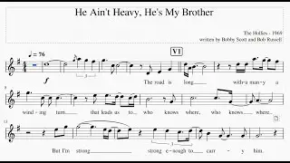 {old version, see description} He Ain't Heavy, He's My Brother (Play Along) [C Instruments]