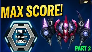 SPACE SHOOTER VIP! PLAY GUILD WAR LEVEL 6 V'S WARLOCK SHIP 🥶💀. MAX UPGRADE 6 STAR ⭐⭐⭐. [ PART - 2 ]