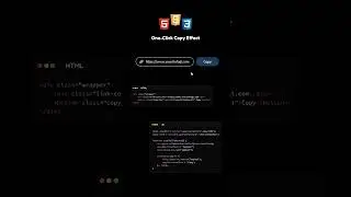 Create One click copy effect using#htmlcssandjavascript #trending #coding #shorts #youtubeshorts