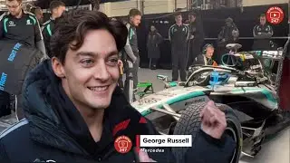 Джордж Рассел сияет от радости после впечатляющей тестовой езды Mercedes на болиде W17 | Интервью...
