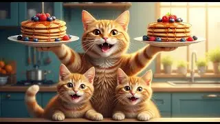 🐾 &ldquo;Mama Cat Makes Pancakes with Her Kittens &ndash; The Cutest Breakfast Ever!&rdquo;