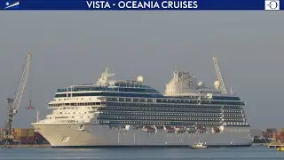 Departure of cruise ship VISTA, Bari (Oceania Cruises) - HD 1080p