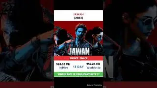 Jawan Movie 13 Day Box Office Cecollection Budget || #shorts #jailer #gader2 #jawan #omg2 #srk #leo