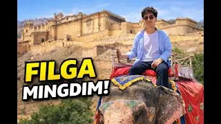 INDIA Jaipur Vlog | Tarixiy Amer Fort va Filga Minish. Elephant Ride at Amer Fort, Jaipur