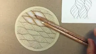 Zentangle&reg; Tan Renaissance Zendala Tile Shading and Highlighting with Pastel Chalk Pencils