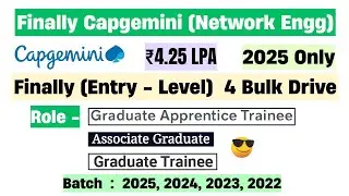 Mass Hiring Freshers | Capgemini, Ntt Data | Off campus drives | Jobs | B.tech Msc MCA 2024-26