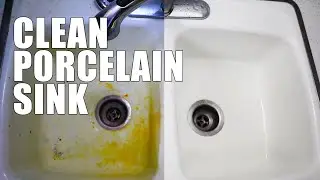 How to Clean Porcelain Sink | What Cleaned This Old Sink the Best!!