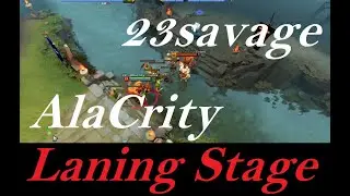 23savage Monkey King vs AlaCrity Ember Spirit - double kill - Laning Stage - dota2