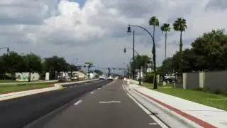 Madeira Beach, across Pinellas, Gandy Bridge, South Tampa drive time lapse