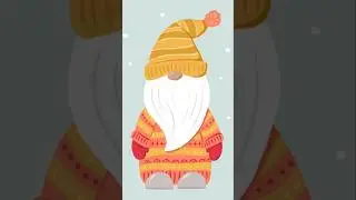 Winter Gnome. (full tutorial on my channel!) #drawingtutorial #procreateart