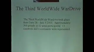 Chris Hurley   WorldWide War Drive Black Hat - USA - 2004
