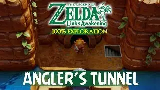 Level 4 - Angler's Tunnel 100% Exploration walkthrough | The Legend of Zelda: Link's Awakening