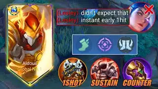ALDOUS MID LANE EARLY 1HIT TRICK WITH FULL ROTATION GAMEPLAY (1HIT BUILD AND EMBLEMSET 2024)