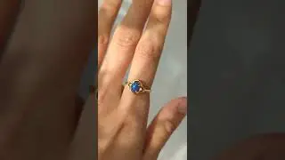 Australian Black Opal Diamond Ring in 18ct Gold Royal Blue #opal #jewellery #ring #opaljewelry