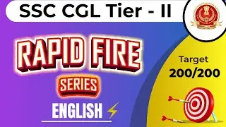 SSC CGL Tier - II | English | Rapid Fire series | Target 200/200 | VERANDA RACE SSC