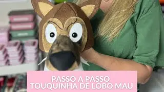 Touquinha de lobo mau em feltro