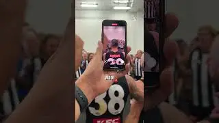 We took a fans phone and filmed our team song #afl #collingwood #footy #bobbyhill #nickdaicos