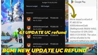 Bgmi Uc 7500 Refund Trick 100% Working😍| Bgmi Uc Refund Not Approved 😱| Bgmi Uc Refund Play Store ✅|