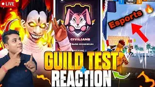 Guild Test Live Reaction On Gameplay With Civilian Gaming #freefire #gaming #guildtest